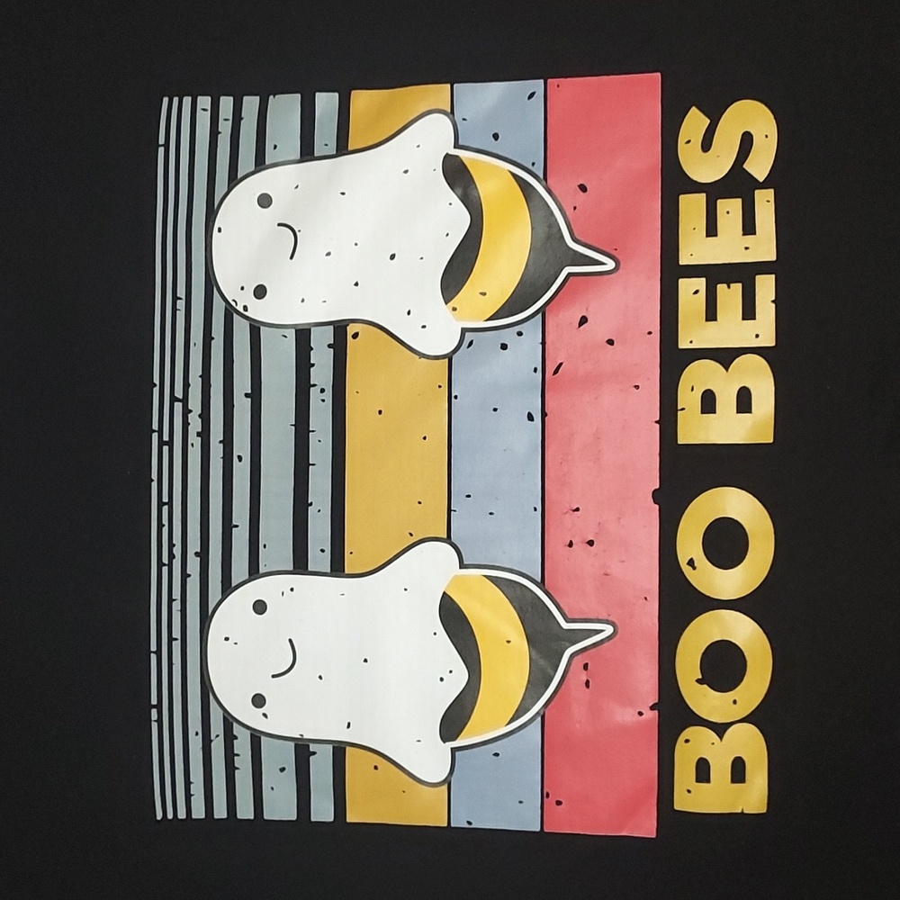 Black Boo Bees Graphic L/S Crew Neck Sweatshirt Size Large - Picture 7 of 9
